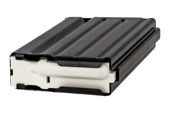 The E Lander 7.62x51 NATO magazine features a white follower